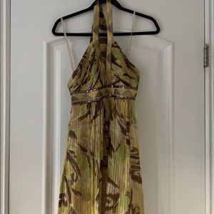 BCBG sequin summer halter  a long dress
